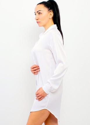 Шовкова жіноча сукня на ґудзиках біла3 фото