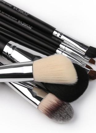 Набір кистей для макіяжу в тубусі zoreya makeup brush set - 7 pc7 фото