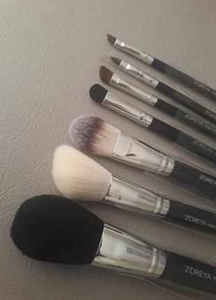 Набір кистей для макіяжу в тубусі zoreya makeup brush set - 7 pc8 фото