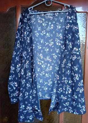 Крутой цветочный кардиган накидка кимоно1 фото