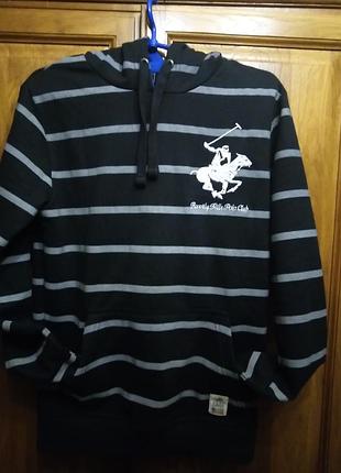 Брендовый худи в полоску 50/50 кенгурушка только из англии
