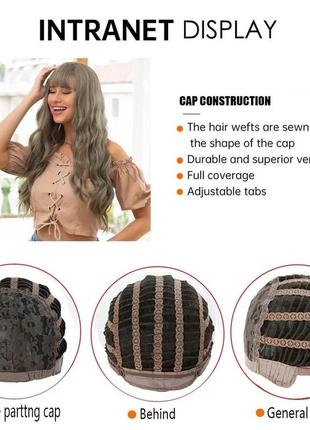 Парик,перука,синтетический парик с локонами и чёлкой