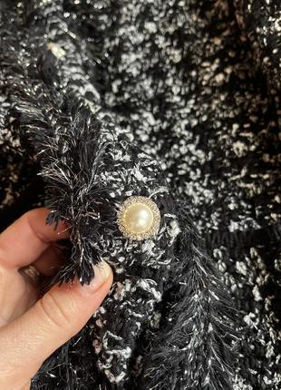 Фактурний піджак ,жакет з гудзиками перлами від zara4 фото