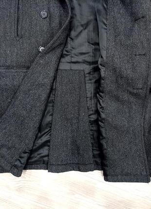 Пальто мужское стильное на пуговицах елочка h&amp;m4 фото