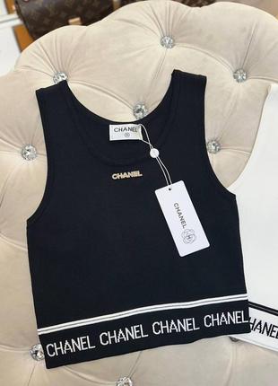 Майка люкс в стиле chanel🖤🖤🖤