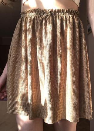 Спідниця золота легка h&m