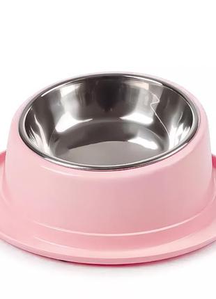 Миска для кішок taotaopets 112201 14*22 cm pink