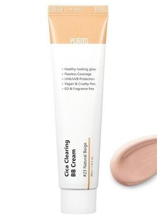 Bb-крем із екстрактом центели purito cica clearing bb cream 21 тон 30ml