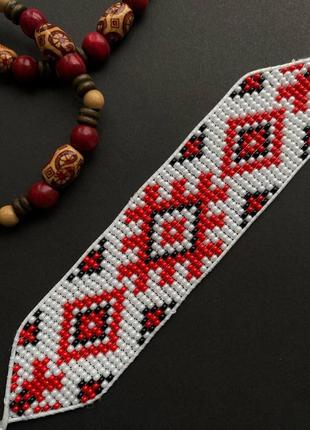 Браслет,прикраси,вишиванка,чокер,вироби з бісеру,трендові аксесуари,національні прикраси