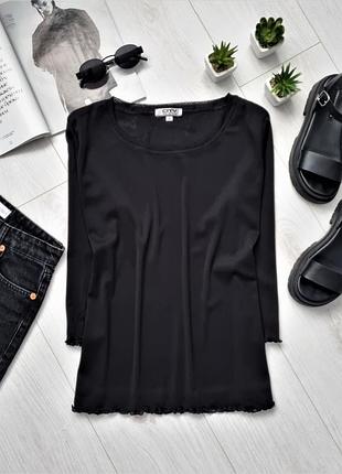 Чёрный полупрозрачный топ