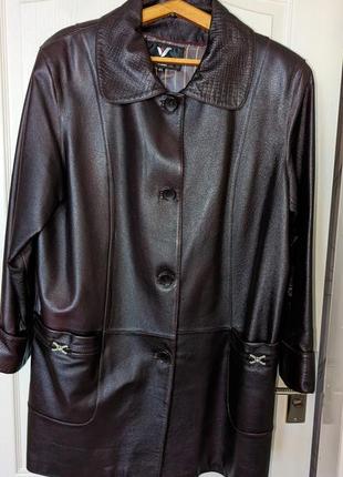 Шкіряна куртка ( натуральна),54 розмір ідеал1 фото