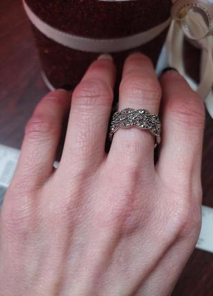 Красивый винтажный набор под серебро браслет 17.5 см и кольцо 17размер винтаж кольцо винтажный браслет винтажное кольцо4 фото