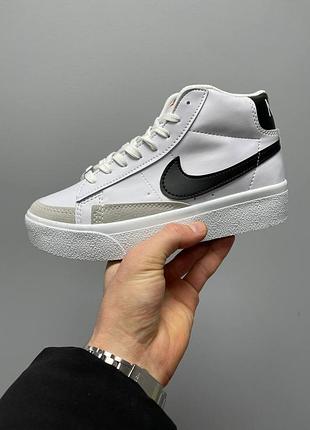 Кроссовки nike blazer mid platform «white black’ кроссовки кеды»