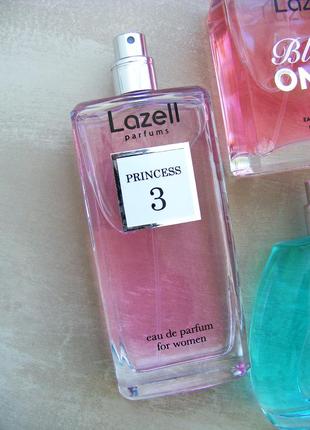 Парфумована вода lazell тестер парфуми princess 3, black onyx, aqua women тестер набір