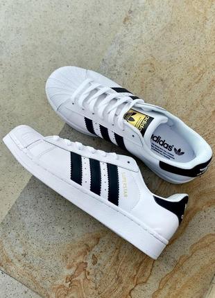 Мужские кроссовки adidas superstar white black 40-41-42-43-44-45