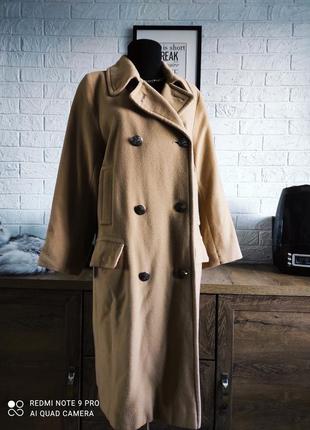 Пальто миди кемэл 🐫 бежевый бренд austin reed, шерсть,кашемир 🐑 🔥🔥🔥38-34,10,m1 фото