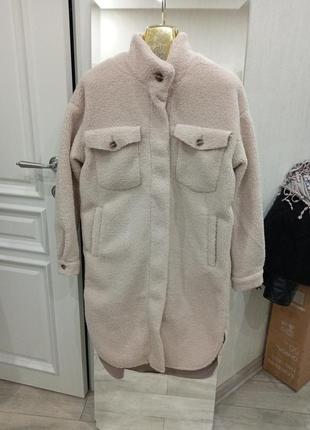Овчина меховое пальто-рубашка2 фото