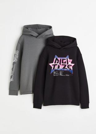 Худі утеплене сіре h&m 8-10 років (134-140см) 124322