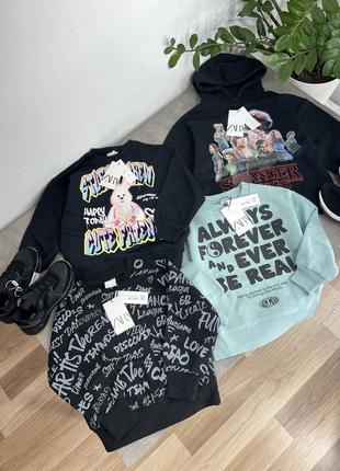 Світшот zara на флісі худі в асортименті до від 116 до 120см