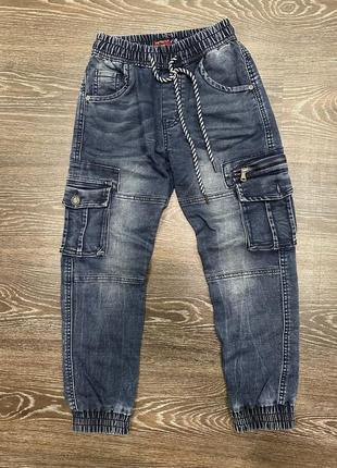 Стильные джинсы джогеры карго