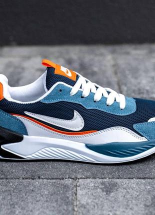 Чоловічі кросівки nike blue white orange3 фото