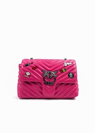 Жіноча сумка рожевого кольору pinko нова з усіма етикетками якість lux5 фото