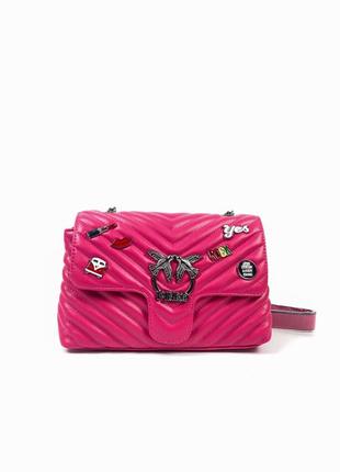 Жіноча сумка рожевого кольору pinko нова з усіма етикетками якість lux2 фото