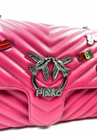 Жіноча сумка рожевого кольору pinko нова з усіма етикетками якість lux6 фото