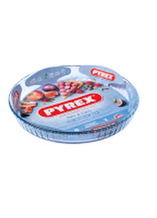 Форма с/к pyrex b&e форма скл.кругл. 25см (1,1л) рифл.край (812b000/7646)  tzp158