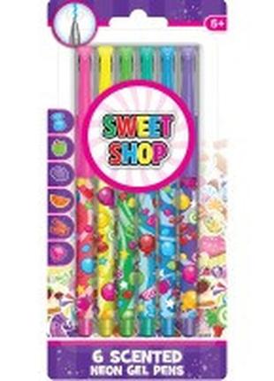 Набор ароматных гелевых ручек sweet shop неон - 6 цветов tzp111