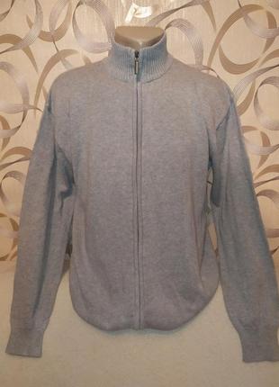 Чоловічий котоновий светр на блискавці від angelo litrico р.l