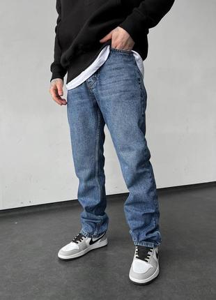 Удлиненные мужские джинсы темно-синие / качественные джинсы для мужчин1 фото