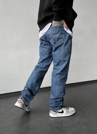 Удлиненные мужские джинсы темно-синие / качественные джинсы для мужчин7 фото