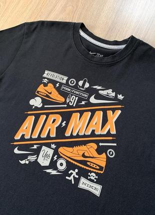 Мужская хлопковая футболка с принтом nike air max4 фото