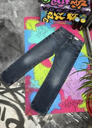 Плотные джинсы с эффектом гармент-дай1 фото