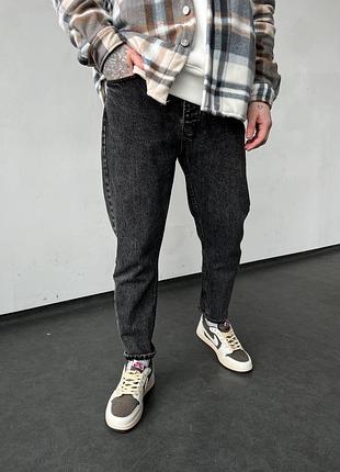 Повседневные мужские джинсы мом / джинсы черные классика