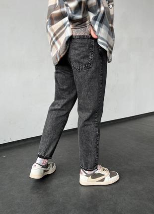 Повседневные мужские джинсы мом / джинсы черные классика6 фото