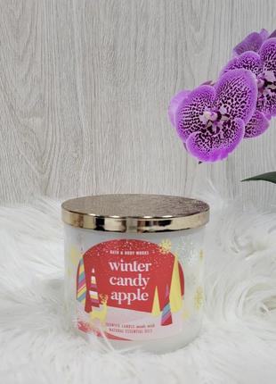 Велика парфумована свічка winter candy apple від bath&body works триґнотова