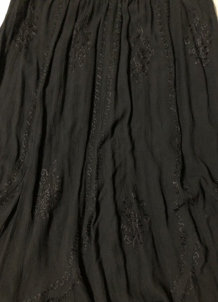 Натуральная черная с шелковым орнаментом юбка, р. м-l-хl-ххl3 фото