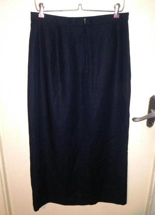 Стильная,длинная,юбка-карандаш с разрезом по ноге,с подкладкой,15%лён4 фото