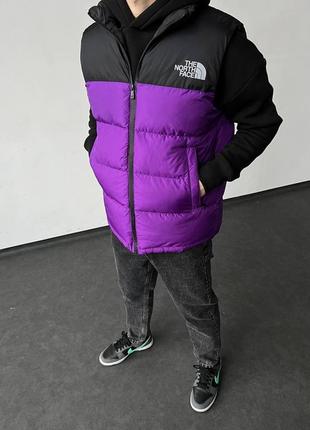 Фиолетовая жилетка the north face / стильные молодежные жилеты зе норт фейс
