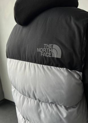 Стильная молодежная жилетка the north face / качественная безрукавка зе норт фейс серая7 фото