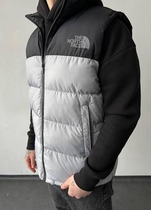 Стильна молодіжна жилетка the north face / якісна безрукавка зе норт фейс сіра