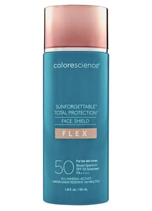 Colorescience sunforgettable total protection face shield flex spf 50 солнцезащитный крем для лица c адаптивными пигментами2 фото