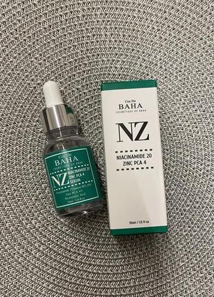 Зміцнювальна сироватка для звуження пор cos de baha nz niacinamide 20 zinc pca 4 serum, 30 ml