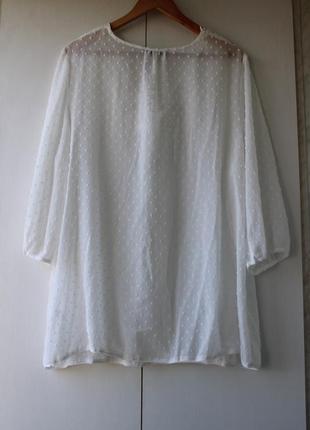 Дуже красива білосніжна блуза із широкими рукавами5 фото