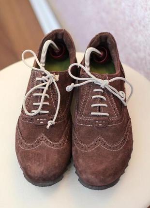 Фирменные кожаные туфли, оксфорды 41-421 фото