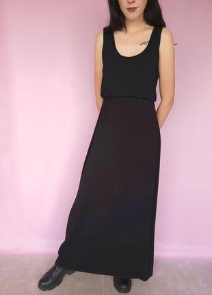 Сукня-сарафан довга чорна  boohoo2 фото