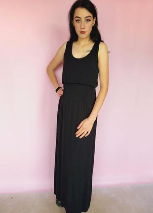 Сукня-сарафан довга чорна  boohoo4 фото