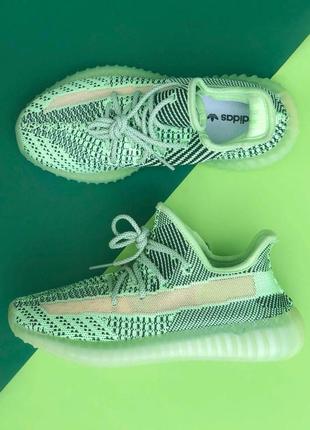 Кроссовки текстильные сетка adidas yeezy boost 350 v2 yeezreel1 фото